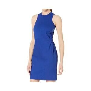 New Ted Baker Livviaa Knot Front Jersey Sheath tank high neck racerback blue 2